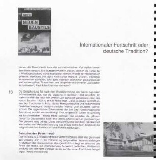 Internationaler Fortschritt oder deutsche Tradition