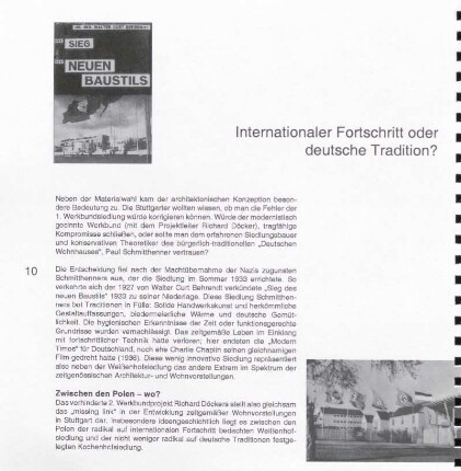 Internationaler Fortschritt oder deutsche Tradition
