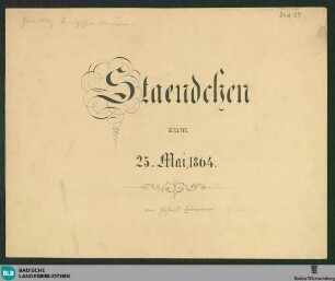 Ständchen - Don Mus.Ms.Ded. 23 : pf; F