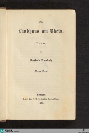 4: Das Landhaus am Rhein : Roman