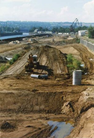 Dresden-Friedrichstadt. Alberthafen. Umbau und Verkleinerung des Hafenbeckens 1997/1998