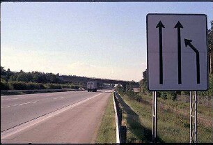 Hauptfahrbahn Ost (Heilbronn Richtung Mannheim) zwischen Brücke Süd und Brücke Nord