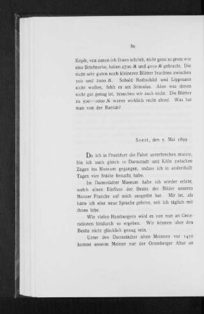 Soest, den 5. Mai 1899