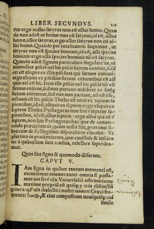 Quot sint signa & quomodo differant. Caput V.