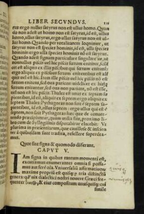 Quot sint signa & quomodo differant. Caput V.