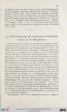 13. Zertrümmerung der nordischen Architekturformen in der Renaissance