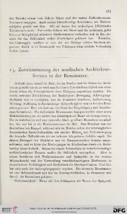 13. Zertrümmerung der nordischen Architekturformen in der Renaissance