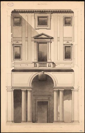 Palazzo Non finito, Florenz (Für Veröffentlichung Palastarchitektur Italiens): Fassadenteilansicht