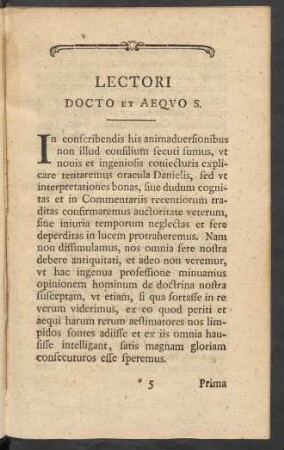 Lectori Docto Et Aequo S.
