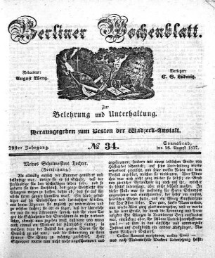 No. 34, Sonnabend, den 26. August 1837.