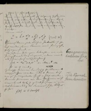 Congruenzen hoeheren Grades