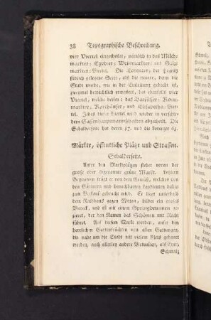 Märkte, öffentliche Plätze und Strassen.