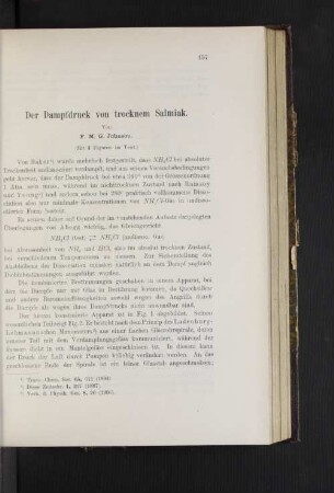 Der Dampfdruck von trocknem Salmiak.