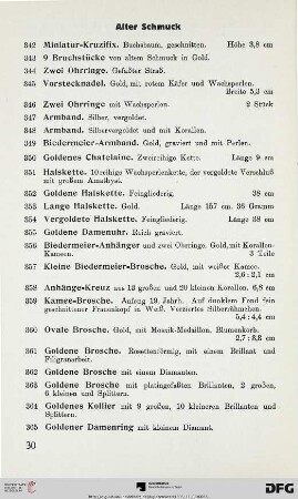 Alter Schmuck (Nr. 342-368)
