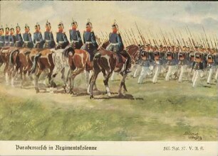 Parademarsch in Regimentskolonne