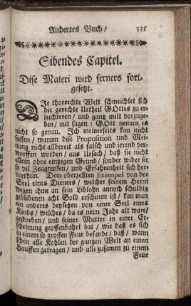 Sibendes Capitel. Dise Materi wird ferners fortgesetzt.