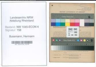Entnazifizierung Hermann Bussmann , geb. 29.07.1900 (Kaufmann)
