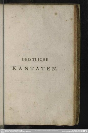 Geistliche Kantaten