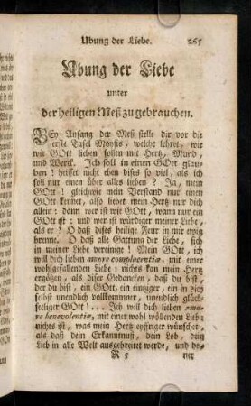 265-269, Ubung der Lieb unter der heiligen Meß