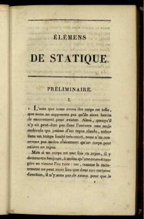 Préliminaire.
