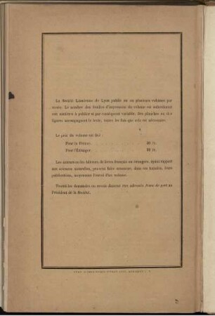 La Société Linnéenne De Lyon publie...