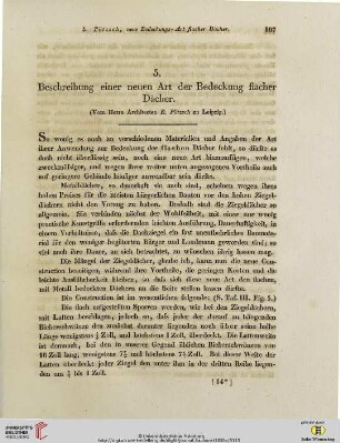 3: Beschreibung einer neuen Art der Bedeckung flacher Dächer