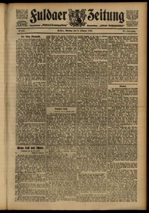 Ausgabe vom Montag, den 08. Oktober 1906.