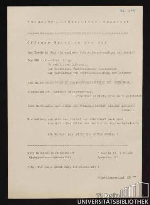 Toleranz - Liberalität - Vernunft