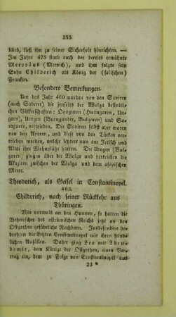 Theodorich, als Geisel in Constantinopel