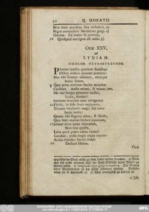 Ode XXV. ad Lydiam.
