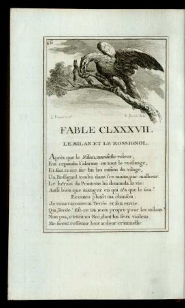 Fable CLXXXVII. Le Milan Et Le Rossignol.