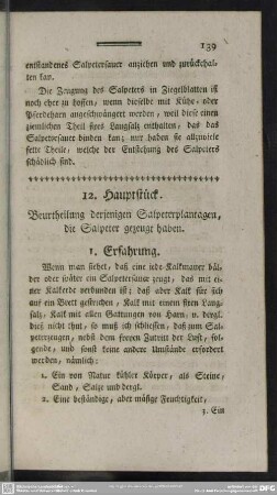 12. Hauptstück. Beurtheilung derjenigen Salpeterplantagen, die Salpeter gezeugt haben
