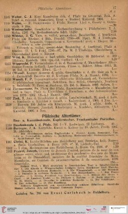 Pfälzische Altertümer (Nr. 1159 - 1192)