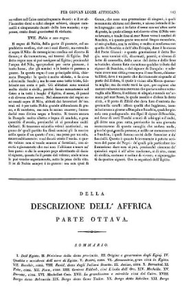 Della Descrizione dell' Affrica. Parte ottava.