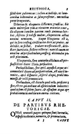 Capvt II. De Partibvs Rhetoricae