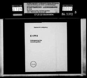 Oberamtsärztliche Gemeindevisitationen (allgemeiner Schriftwechsel mit den Oberämtern, ohne Visitationsprotokolle): Oberämter Biberach, Blaubeuren, Ehingen, Geislingen, Göppingen und Kirchheim