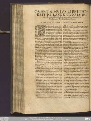 Quarta Huius Libri Pars ...