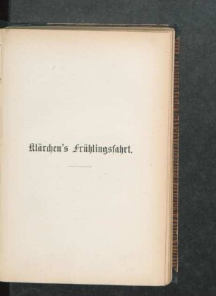 Klärchen's Frühlingsfahrt