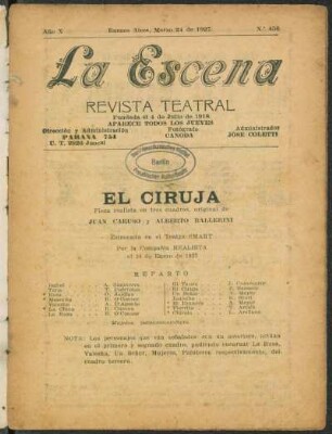 El ciruja : pieza realista en tres cuadros