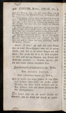 408-419, Hundertundachtundzwanzigste Rede. - Hundertundeinunddreisigste Rede.