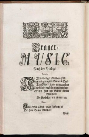 Trauer-Music, Nach der Predigt