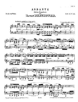 Beethoven's Werke. 192 = Serie 18: Kleinere Stücke für das Pianoforte, Andante favori : [WoO 57]