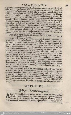 CAPUT VI. Quid per colorem intelligatur?