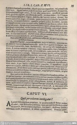 CAPUT VI. Quid per colorem intelligatur?