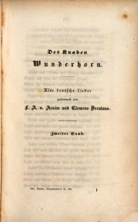 Ludwig Achim's von Arnim sämmtliche Werke. 14, Des Knaben Wunderhorn ; 2