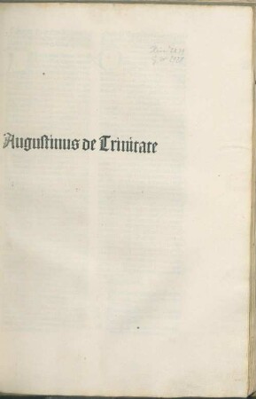 Augustinus de Trinitate