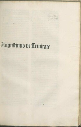 Augustinus de Trinitate