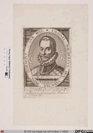 Bildnis Philibert Emanuel (Filiberto Emmanuele), Herzog von Savoyen (reg. 1553-80)