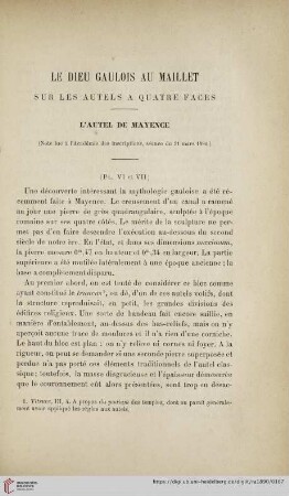 Ser. 3: 15: Le dieu Gaulois au Maillet sur let autels a quatre faces : l'autel de Mayence