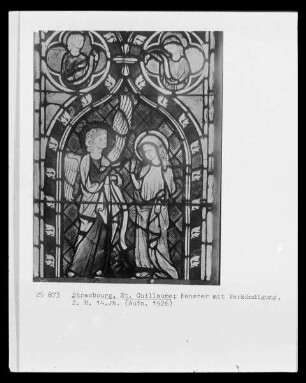 Fenster mit der Geburts- und Leidensgeschichte Christi, Bildfeld: Verkündigung